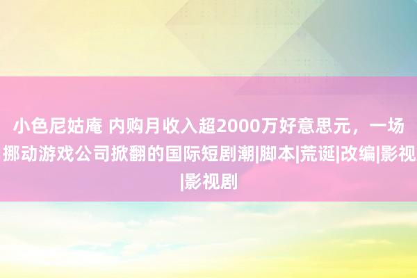 小色尼姑庵 内购月收入超2000万好意思元，一场由挪动游戏公司掀翻的国际短剧潮|脚本|荒诞|改编|影视剧