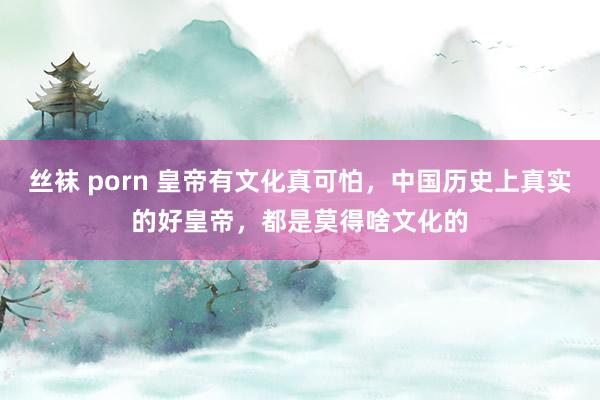 丝袜 porn 皇帝有文化真可怕，中国历史上真实的好皇帝，都是莫得啥文化的
